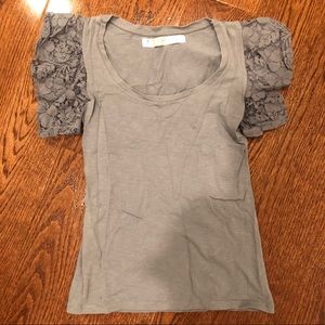 Zara gray lace top
